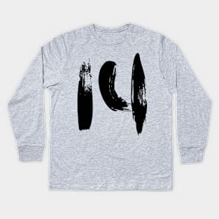 Number 14 Kids Long Sleeve T-Shirt